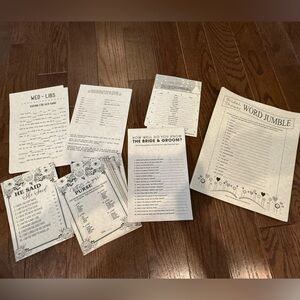 Bridal Shower Game Set